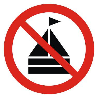 Kamp yok, kırmızı çerçevede çadır, vektör simgesi