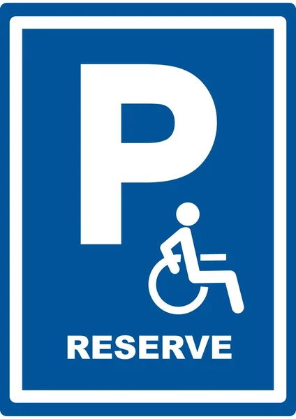 客车停放路标 为残疾人预留位置 矢量图标 — 图库矢量图片
