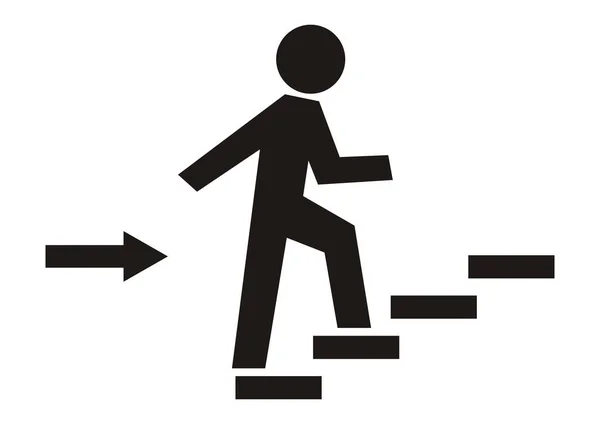 Hinweisschild Laufrichtung Vektorsymbol — Stockvektor