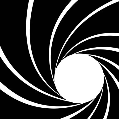 Gun barrel effect a classic theme black and white, Vector illustrator clipart