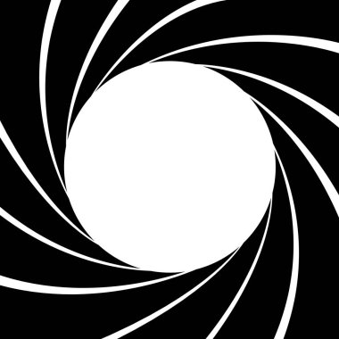 Namlu etkisi bir klasik tema siyah-beyaz, Vector Illustrator