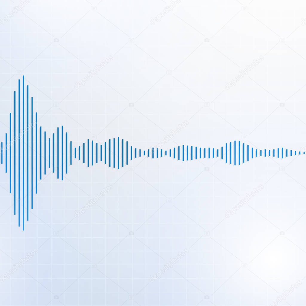 Sound waves lines audio equalizer technology, pulse musical, Vector Illustration