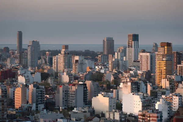 Vista Dos Edifícios Bairro Palermo Pôr Sol — Fotografia de Stock