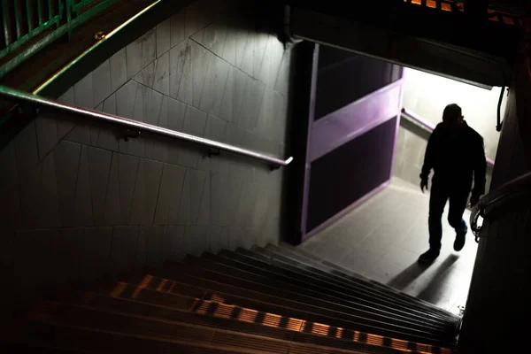 Man Stairs Subway — Stock Photo, Image