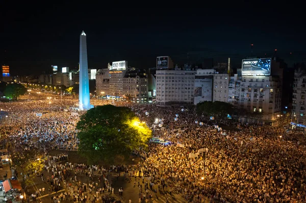 Buenos Aires Arjantin Kasım 2012 Buenos Aires Sokaklarında Protestolar Kalabalık — Stok fotoğraf