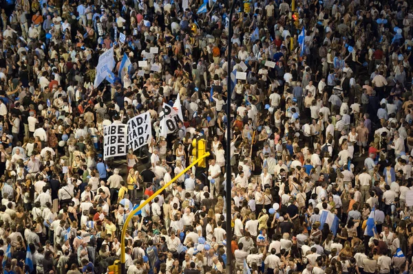 Buenos Aires Arjantin Kasım 2012 Buenos Aires Sokaklarında Protestolar Kalabalık — Stok fotoğraf