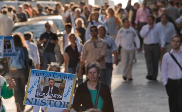 Buenos Aires Arjantin Ekim 2010 Nestor Kirchner Arjantin Öldü Arjantinliler — Stok fotoğraf