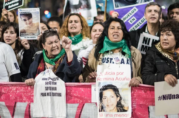 Buenos Aires Argentine Juin 2016 Manifestation Féministe Dans Les Rues — Photo