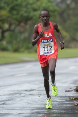 Rio de Janeiro, Brezilya - 18 Ağustos 2013: Rio de Janeiro Uluslararası Yarımaratonu Athetes