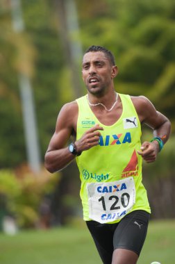 Rio de Janeiro, Brezilya - 18 Ağustos 2013: Rio de Janeiro Uluslararası Yarımaratonu Athetes