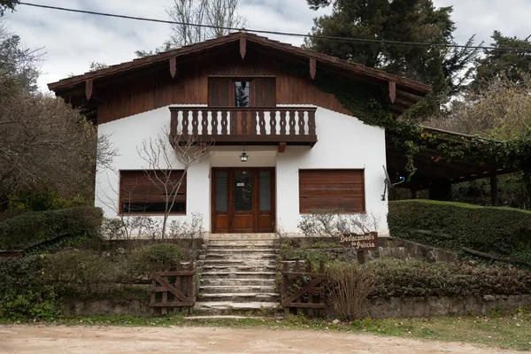 Cumbrecita Cordoba 아르헨티나 알프스산맥의 마을로 1934 발레에서 이민자들에 설립되었다 — 스톡 사진