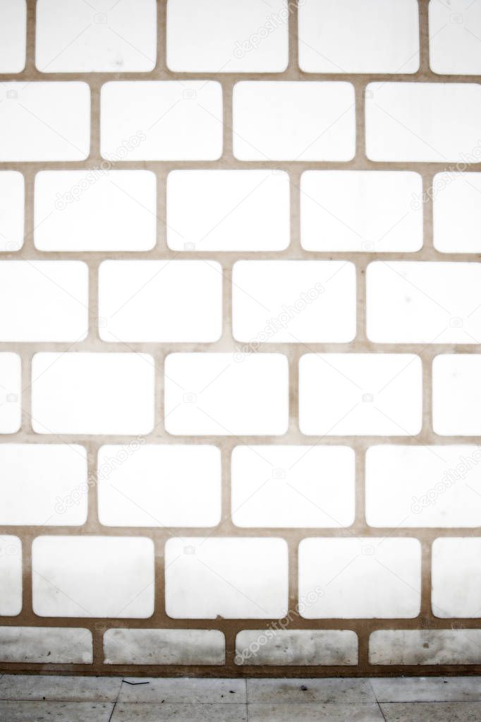 Fondo de pared de cemento con panel de forma retro aos sesenta. En diferentes tonos y horizontal y vertical