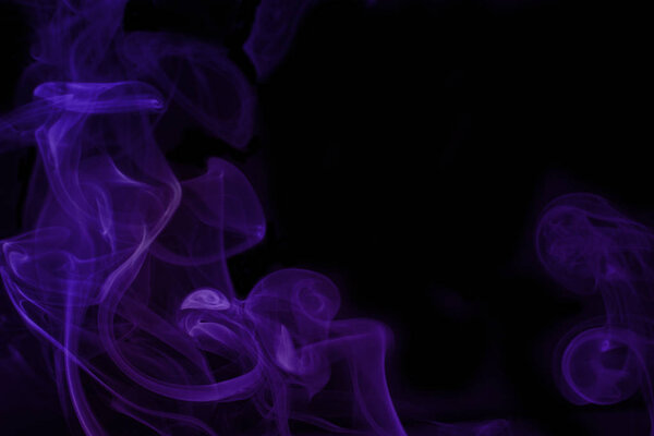 Black background with colorful smoke. Abastracta forms. screen pair pc or phones. textures