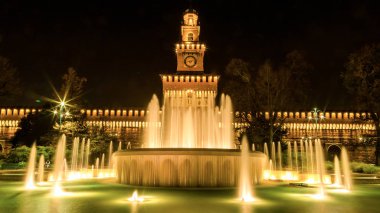 Milano Sforzesco castle görünümünü.