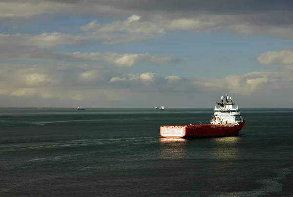 Osv Scandi Caledonia Leaves Aberdeen Harbour Operations North Sea Supporting — Stock Photo, Image