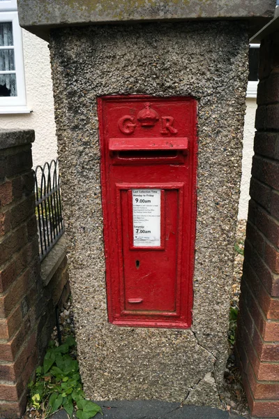 Een Beton Gemonteerd Royal Mail Verzamelbox Lagere Sheering Essex Uit — Stockfoto