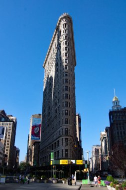 New York, New York / Usa - 13 Temmuz 2019: New York 'taki Madison Square Gardens yakınlarındaki Flatiron binası.
