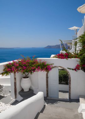 Santorini Adası Yunanistan otelden görüntüleyin