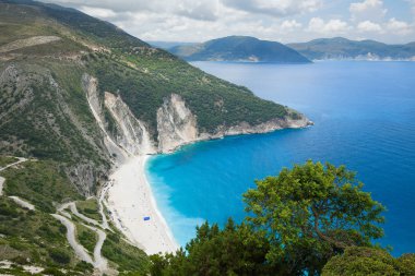 Myrtos gündüz, Yunanistan, Cephalonia adasında doğal görünümünü