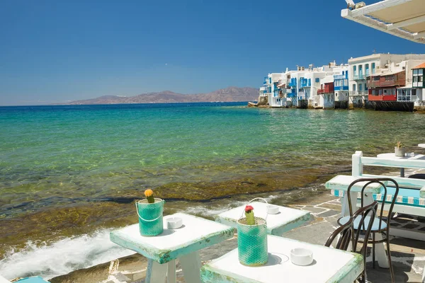 Veduta Degli Edifici Sull Isola Mykonos Grecia — Foto Stock