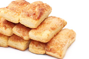 Gıda. Ev yapımı puffs, beyaz arka plan üzerinde izole