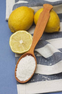 Yemek. Sitrik asit, görüntüsünü stüdyo yakın çekim