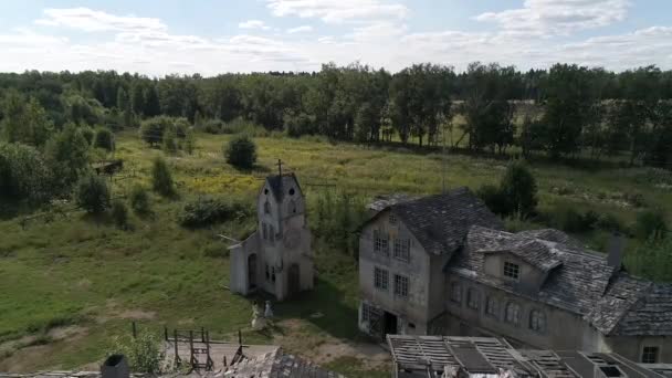 Ortaçağ Kasabası Lonca Salonu Infaz Yeri Hava Tarihi Tarihi Yeniden — Stok video