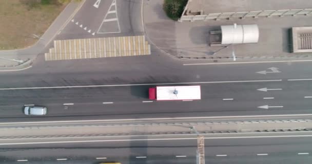 Kaskader Dach Samochodu Ciężarowego Rap Taneczny Antena Pociąg Wideo Powietrza — Wideo stockowe