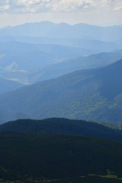 The top of Carpathian Mountains