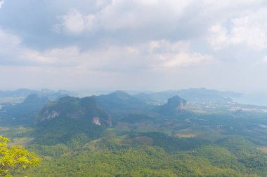 Tub Kaek Nak Hill Doğa Trail bakış açısı. Krabi eyaleti. Thaila
