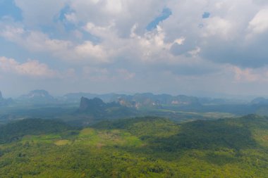 Tub Kaek Nak Hill Doğa Trail bakış açısı. Krabi eyaleti. Thaila