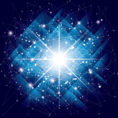 Işık göz kamaştırıcı soyut teknolojik altyapı