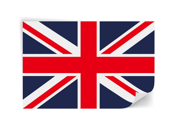 Bandeira Reino Unido Fundo Branco —  Vetores de Stock