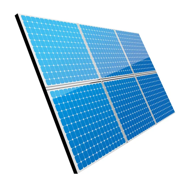 Nuevo Concepto Energía Design Vector Dibujado Panel Solar — Vector de stock