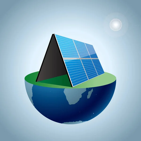 Nowa Koncepcja Energii Earth Background Jest Szary Gradientu — Wektor stockowy