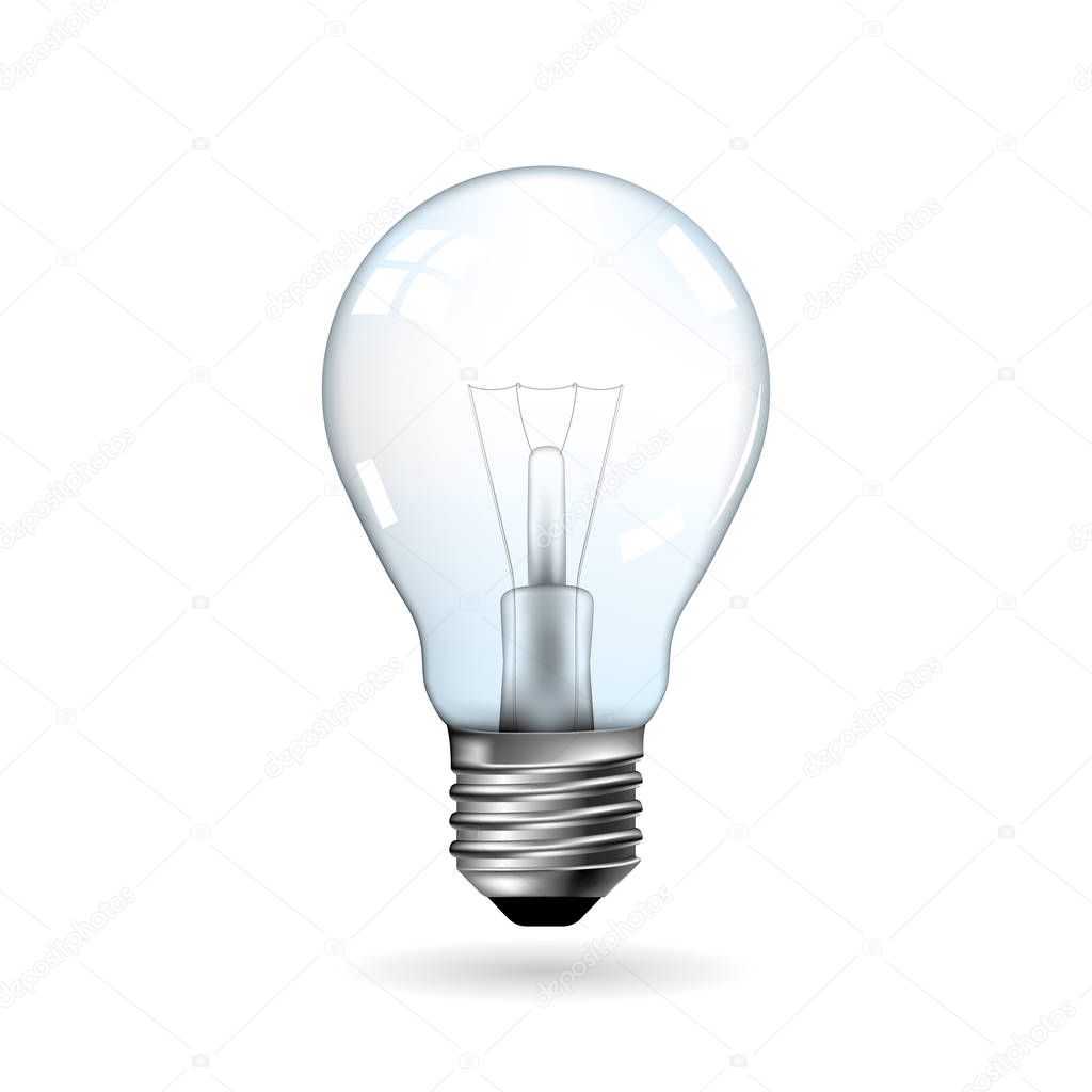 Energy concept,Vector drawn light bulb.background is white.