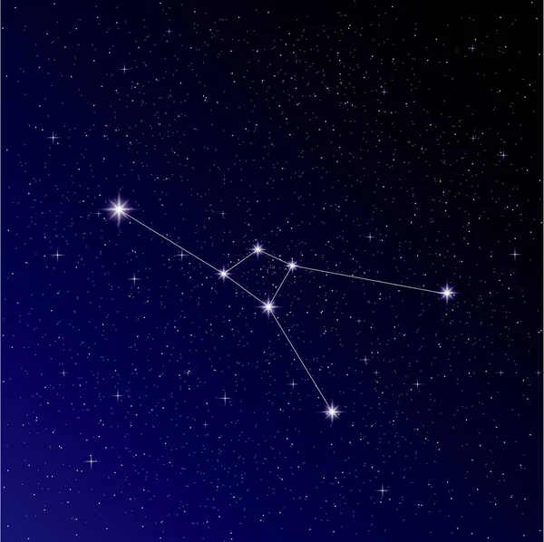 Constellation Cancer Dans Ciel Nocturne Sur Fond Bleu Foncé — Image vectorielle