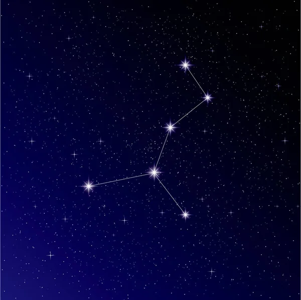 Constellation Scorpion Dans Ciel Nocturne Sur Fond Bleu Foncé — Image vectorielle