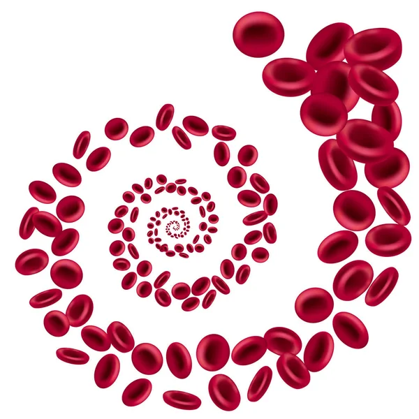 在白色背景下被隔绝的载体红色血液细胞 — 图库矢量图片