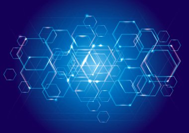 Geometrik grafik kavramı design.use katman yardımcı grafik efekti için soyut teknolojik altyapı.