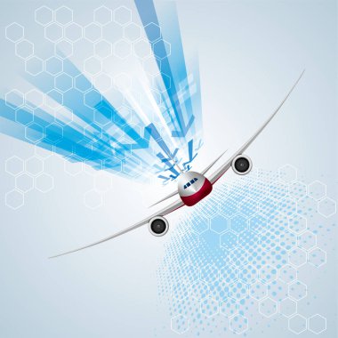 Uçakta bir soyut teknoloji background.use katman efekti yerleşimi.