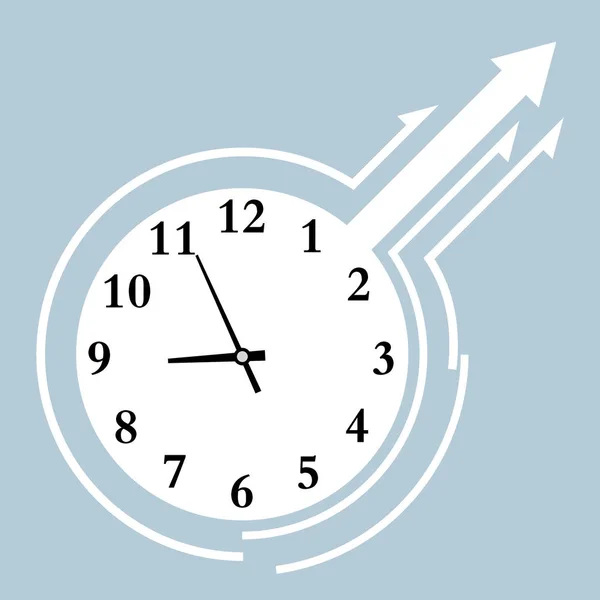 Вектор Намальований Цифровий Годинник Час Наближається Дев Ятої Години — стоковий вектор