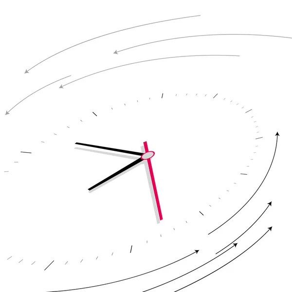 Vetor Desenhado Relógio Digital Design Símbolo Seta Simples — Vetor de Stock