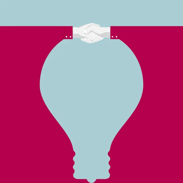 Geste Poignée Main Symbole Lampe Est Formé Isolé Sur Fond — Image vectorielle