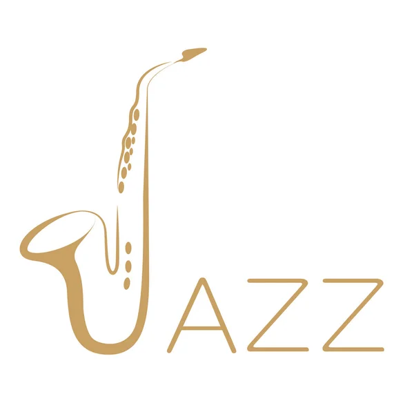 Het Ontwerp Van Brief Van Jazz Geïsoleerd Witte Achtergrond — Stockvector