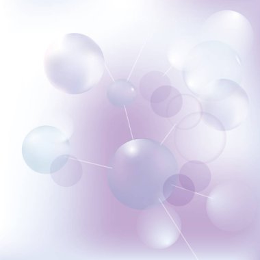 Çizilmiş vektör moleküler yapısı. Kimyasal konsept tasarımı.