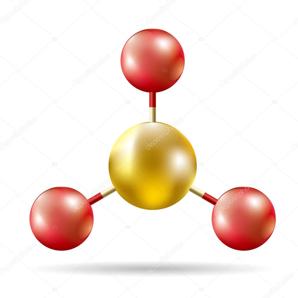 Vector drawn molecular structure. Isolated on white background.