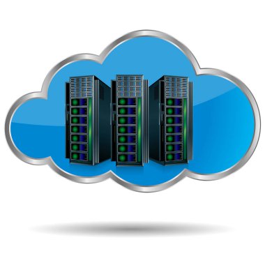 Konsept tasarımı bulut. Beyaz arka plan üzerinde izole.