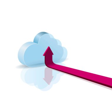 Konsept tasarımı bulut. Arka plan beyaz.