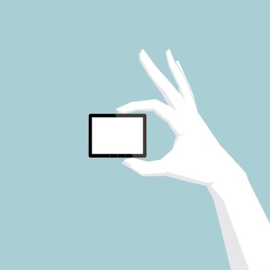 El tutma tablet, el white.tablet siyah olduğunu.